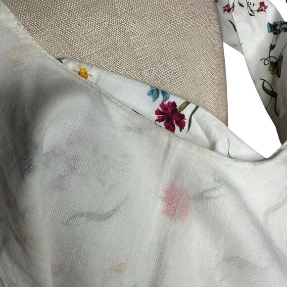 AZEEZA Winston White Floral Ruffle Poplin Halter Top WOmen's SIze Medium NWT - Picture 10 of 10